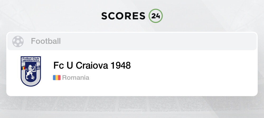 Stats Of Fc U Craiova 1948 Romania Romania Cup 2020 2021 Soccer