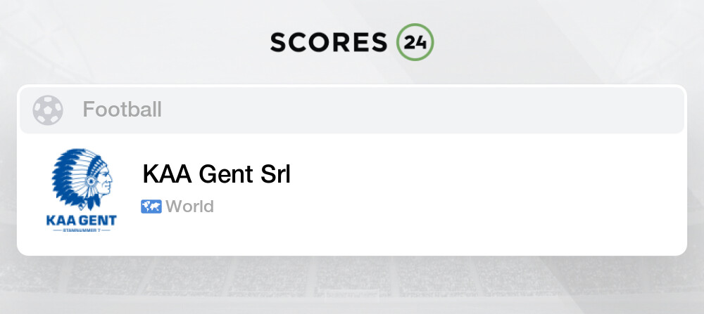 Kaa Gent Srl Fixtures Live Results Soccer World