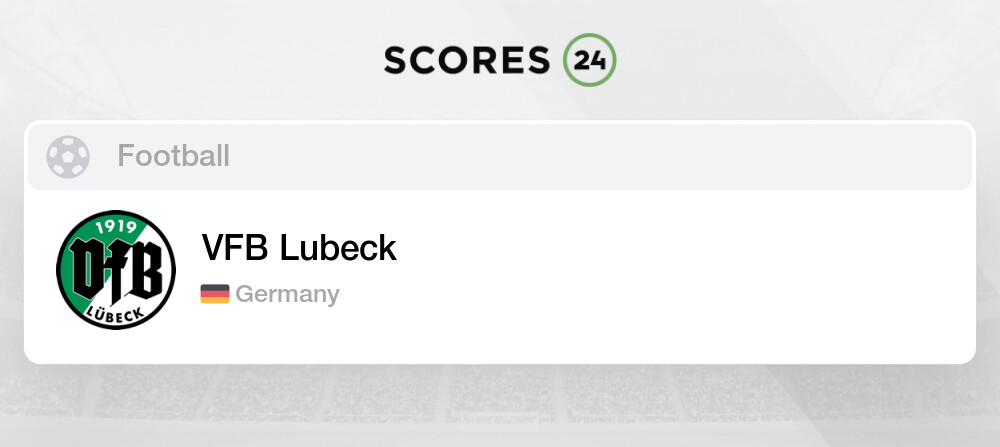 Vfb Lubeck Germany Soccer News Results And Games Schedule